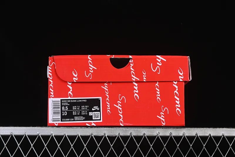 All categories Nk SB Dunk Series Nk SB Dunk Low High-end customized low-top sneakers Nike SB Dunk Low Supreme co-branded off-white red hook Anniversary high-end customized low-top casual sneakers CS1688-109